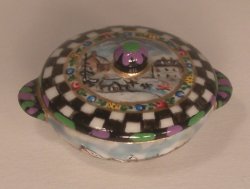Village Check Round Vegetable by Christopher Whitford