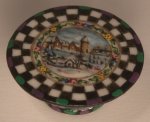 Village Check Cake Stand by Christopher Whitford