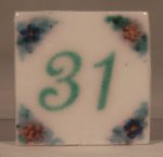 Ceramic House Numbers #31 "Cottage" by Eurosia
