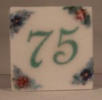 Ceramic House Numbers #75 "Cottage" by Eurosia