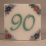 Ceramic House Numbers #90 "Cottage" by Eurosia