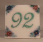 Ceramic House Numbers #92 "Cottage" by Eurosia