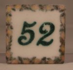 Ceramic House Numbers #52 "Estate" by Eurosia