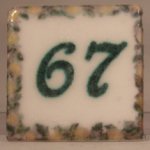 Ceramic House Numbers #67 "Estate" by Eurosia