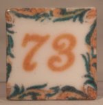 Ceramic House Numbers #73 "Abour" by Eurosia