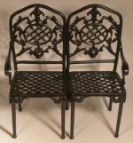 Crest Back Metal Love Seat by Las Casas de Ana