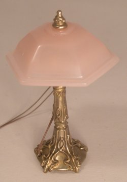 Dome Desk Lamp Pink Shade by Jim Pounder