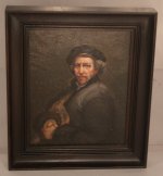 Self Portrait after Rembrandt by Johannes Landman