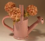Watering Can w/Hydrangea Pink by Brigitte Delage
