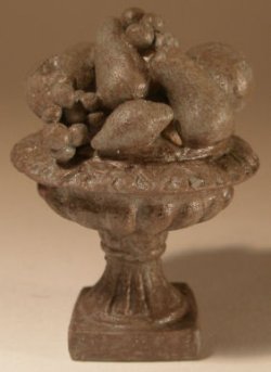 Fruit Urn "Dark Cement" by Brigitte Delage