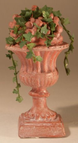 Grape Urn "Terracotta"w/Ivy by Brigitte Delage