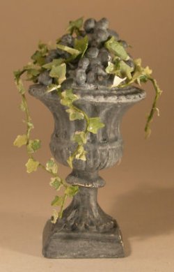 Grape Urn "Stone"w/Ivy by Brigitte Delage