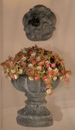Flower Filled Wall Water Fountain by Brigitte Delage