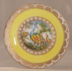 French Peacock Plate by Christopher Whitford
