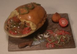 Mediterranean Mushroom Pie Prep Board by Ana Novo