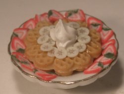 Waffle w/Fresh Strawberries by Ana Novo
