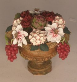 Hydragea & Grapes in Urn by Hope Elliott