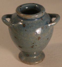 Pottery #10 Handled Vase Blue by Elisabeth Causeret