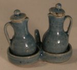 Pottery #47 Vinegar & Oil Blue by Elisabeth Causeret