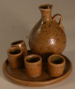 Pottery #27 Decanter Set Brown by Elisabeth Causeret