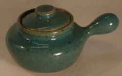Pottery #45 Potato Pot Green by Elisabeth Causeret