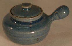 Pottery #45 Potato Pot Blue by Elisabeth Causeret