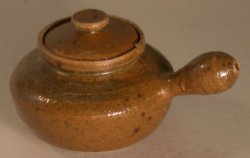 Pottery #45 Potato Pot Brown by Elisabeth Causeret