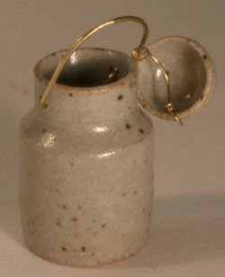 Pottery #15 Milk Jug Grey by Elisabeth Causeret
