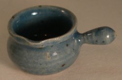 Pottery #9 Fondue Pot Blue by Elisabeth Causeret