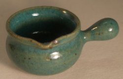 Pottery #9 Fondue Pot Green by Elisabeth Causeret