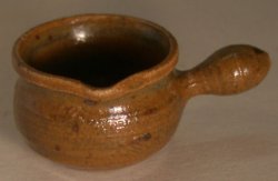 Pottery #9 Fondue Pot Brown by Elisabeth Causeret