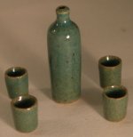 Pottery #26 Decanter Set Green by Elisabeth Causeret