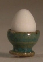 Pottery #20 Egg Cup Green by Elisabeth Causeret