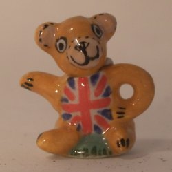 Teddy Bear Union Jack Teapot by Sally Meekins