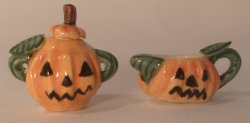 Pumpkin Creamer & Sugar by Sally Meekins