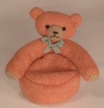 Steiff Looking Teddy Bear Chair Aqua Bow