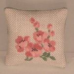 Embroidered Pillow #10 Floral by Chantal Siguret