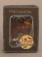 Black Gift Box Chocolate Cat #2 by Linda Cummings