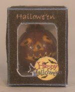 Black Gift Box Chocolate Pumpkin by Linda Cummings