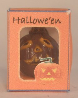 Orange Gift Box Chocolate Pumpkin by Linda Cummings