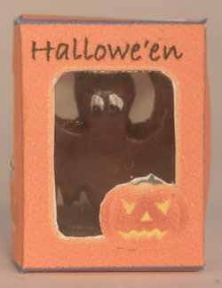 Orange Gift Box Chocolate Owl by Linda Cummings