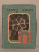 Chocolate Snowflake in Green Christmas Box by Linda Cummings