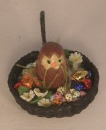 Easter Basket w/Chocolate Chick by Linda Cummings