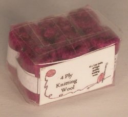 Package of Wool Skeins Raspberry by Sheperds
