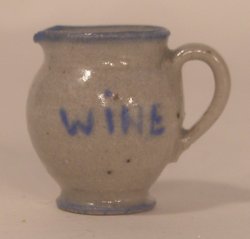 Wine Pitcher Blue Stripe by Elisabeth Causeret