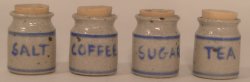 Kitchen Jar Set Blue Stripe by Elisabeth Causeret