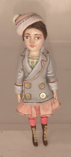 Doll in Blue Coat by Gale Elena Bantock