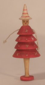 Christmas Tree Girl Red by Veronique Bailleul
