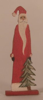 Skinny Santa w/Tree by Veronique Bailleul