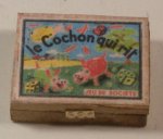 Wood Game Box Le Cochon ui Rit by Veronique Lux